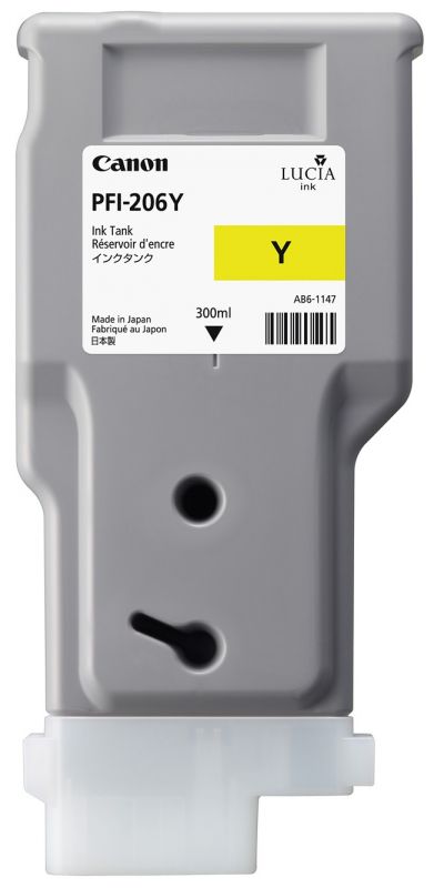 Чернильный картридж Canon PFI-206 Y,  iPF 6400/6450, Yellow
