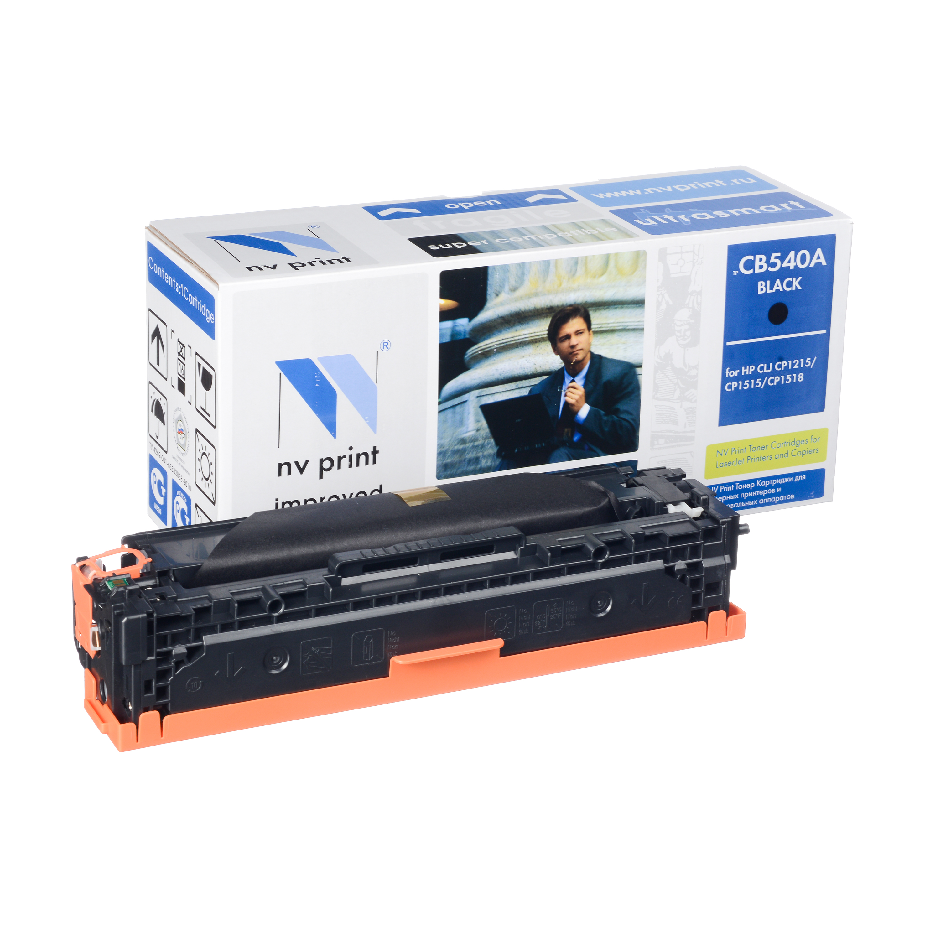 Картридж NVP совместимый HP CB540A/CRG716 Black для  LJ Color CP1215/1515/1518/  (2200k)