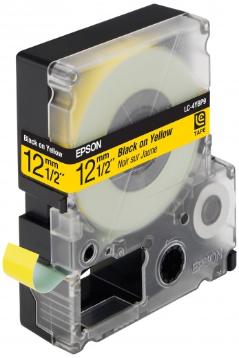Термотрансферная лента Epson LC-4YBP9 пастельная (лента-желтая, текст-черный, 12мм, 9м)