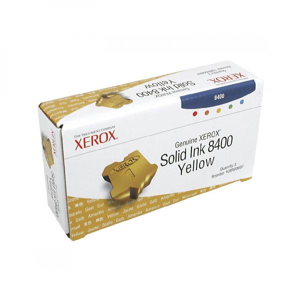 Чернильный картридж Xerox желтый, набор из 3-х картриджей, для Phaser-8400, 3400 стр.