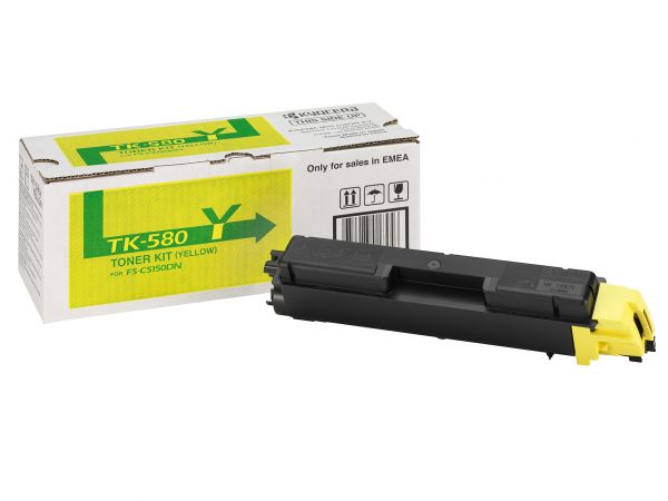 Тонер-картридж Kyocera FSC5150DN type TK-580Y Yellow, 2800 стр.
