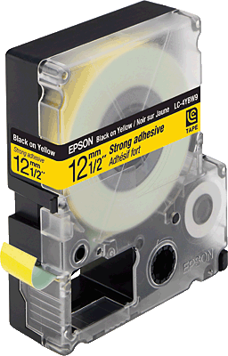 Термотрансферная лента Epson LC-4YBW9 повышенной прочности (лента-желтая, текст-черный, 12мм, 9м)