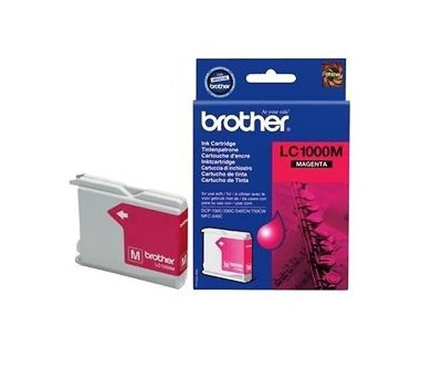 Чернильный картридж Brother LC-1000M для DCP130C/330C/350С/540CN/MFC240C/465C/885CW/5460CN, пурпурный, 400стр.