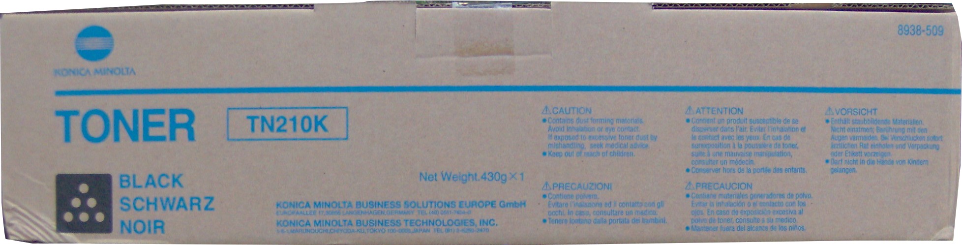 Тонер-картридж Konica-Minolta Bizhub C250 type TN-210K Black, 20000стр.