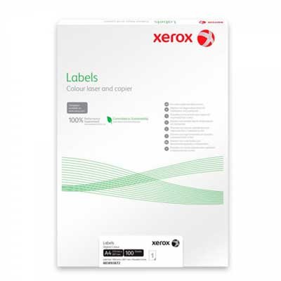 Наклейки Xerox Colotech Labels A4:24 (64x34мм, 24 шт на листе), 100 листов