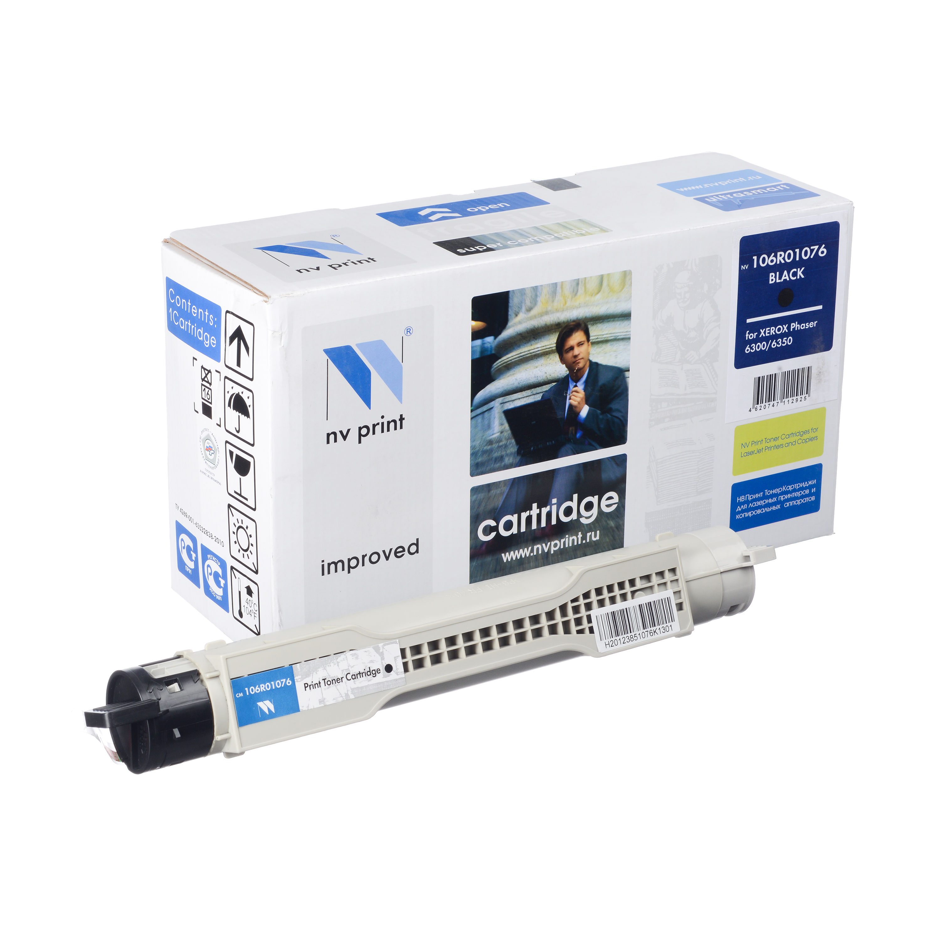 Картридж NVP совместимый Xerox 106R01076 Black для Phaser 6300 (4000k)