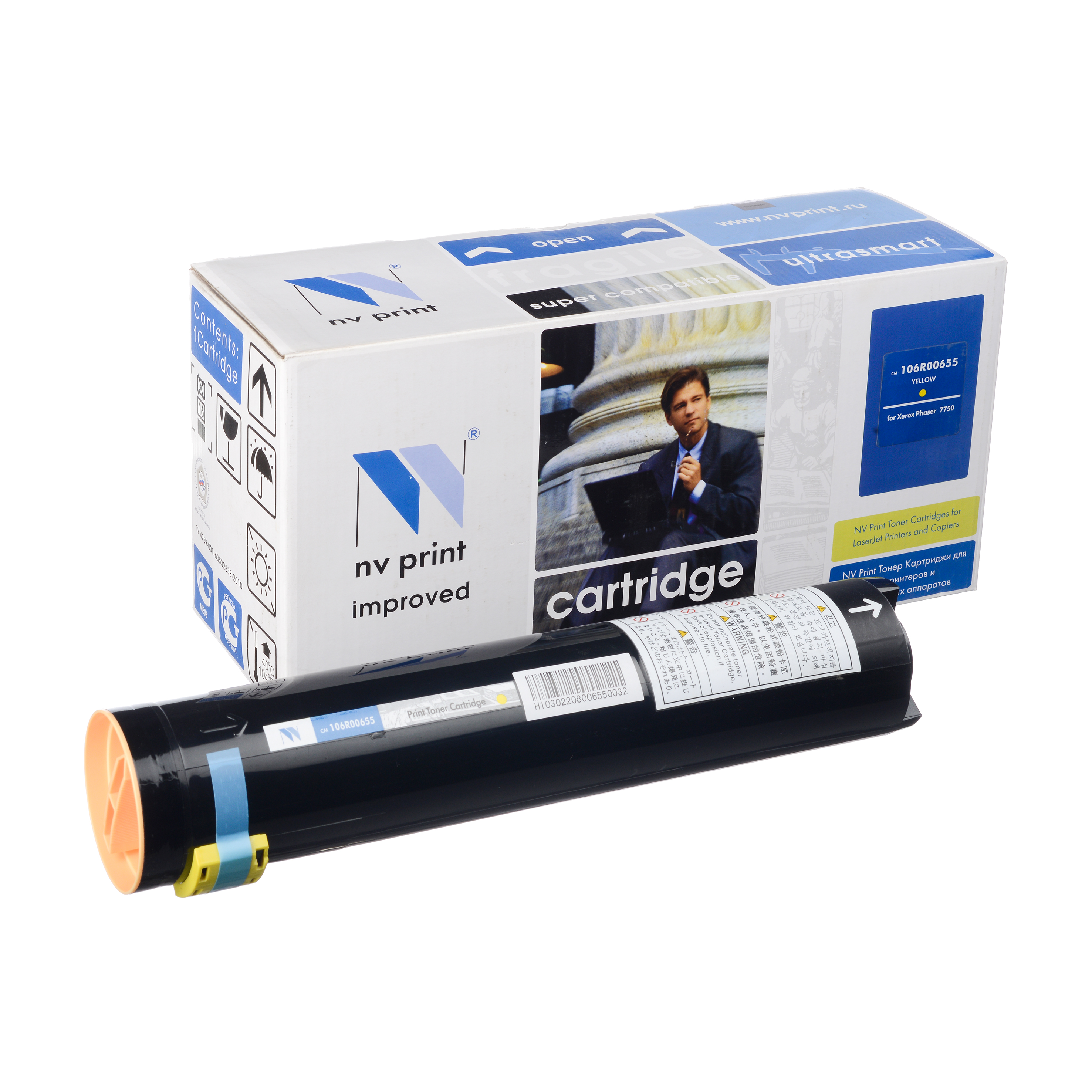 Картридж NVP совместимый Xerox 106R00655 Yellow для Phaser 7750 (22000k)