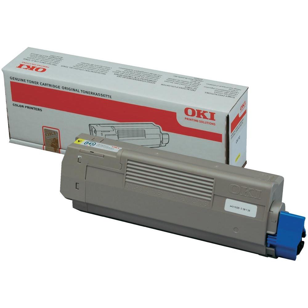 Tонер-картридж OKI C110/130/MC160 желтый, 2500стр.