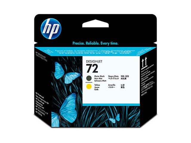 Печатающая головка HP 72, matte black + yellow