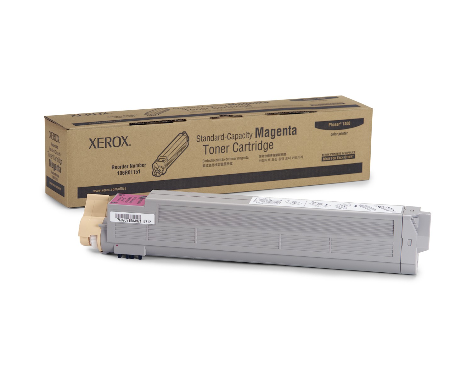 Тонер-картридж Xerox PH7400 Magenta, 9000стр.