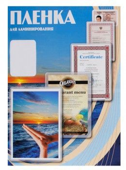Пленка д/ламинир. Office Kit, 216х303мм (А4), 60мкм, глянцевая, 100шт.