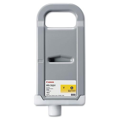 Чернильный картридж Canon PFI-703Y, iPF810/iPF815/iPF820/iPF825, желтый, 700 мл