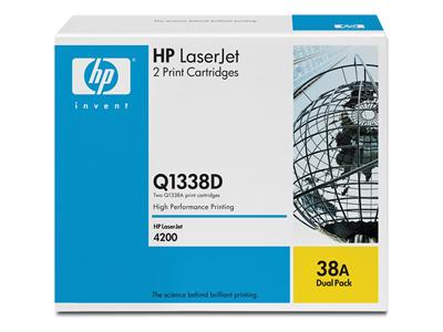 Тонер-картридж черный HP 38A набор из 2-х картриджей LaserJet 4200 , 2x12000 стр.