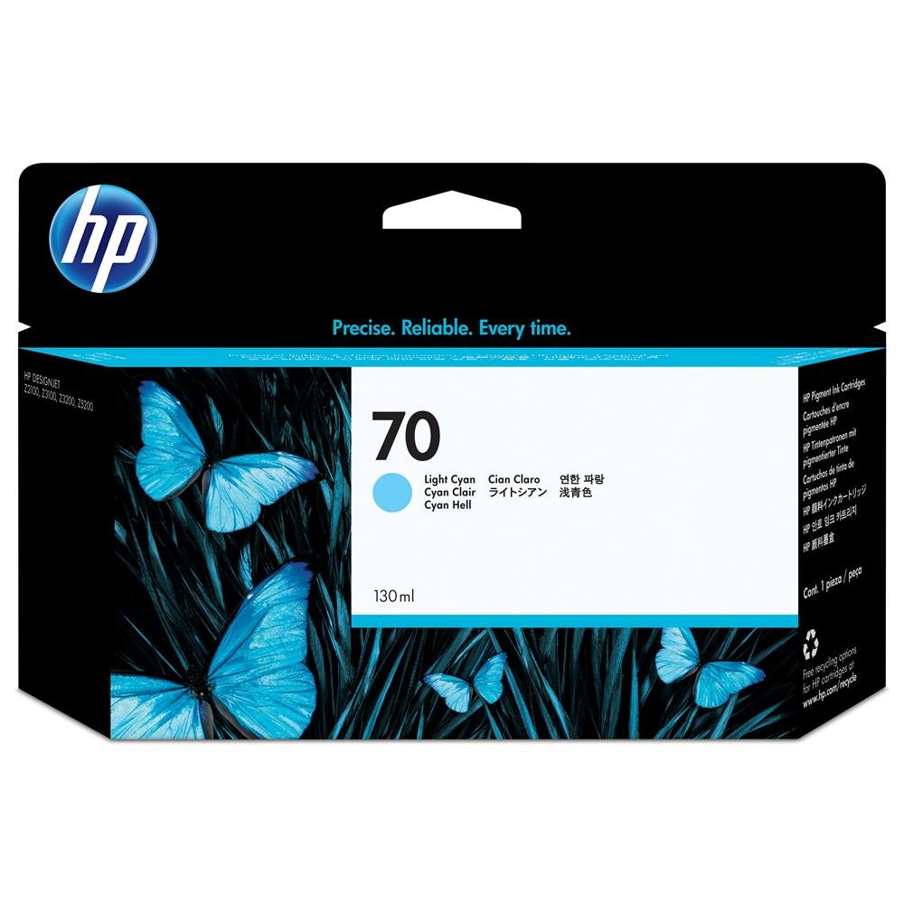 Чернильный картридж HP №70 DesignJet Z3100/Z2100, светло-голубой, 130мл