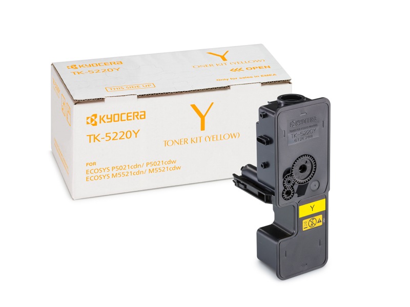 Тонер-картридж Kyocera TK-5220Y Yellow (желтый) для P-5021cdn/cdw/M-5521cdn/cdw