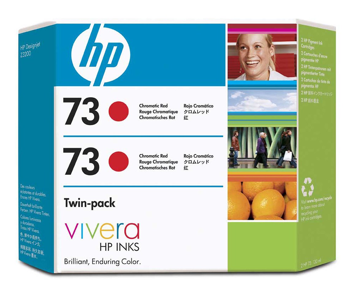 Чернильный картридж HP No. 73 Chromatic Red, DesignJet Z3200, набор 2 картриджа