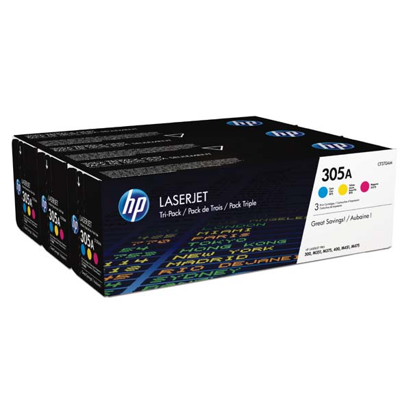 Тонер-картридж HP 305A CYM Tri-Pack Laserjet набор из 3-х картриджей (для LaserJet Pro Color-M351/M357/M375/M451/M475), 2600 стр.