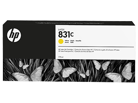 Чернильный картридж HP 831c Yellow Latex (желтый латекс), 775мл.