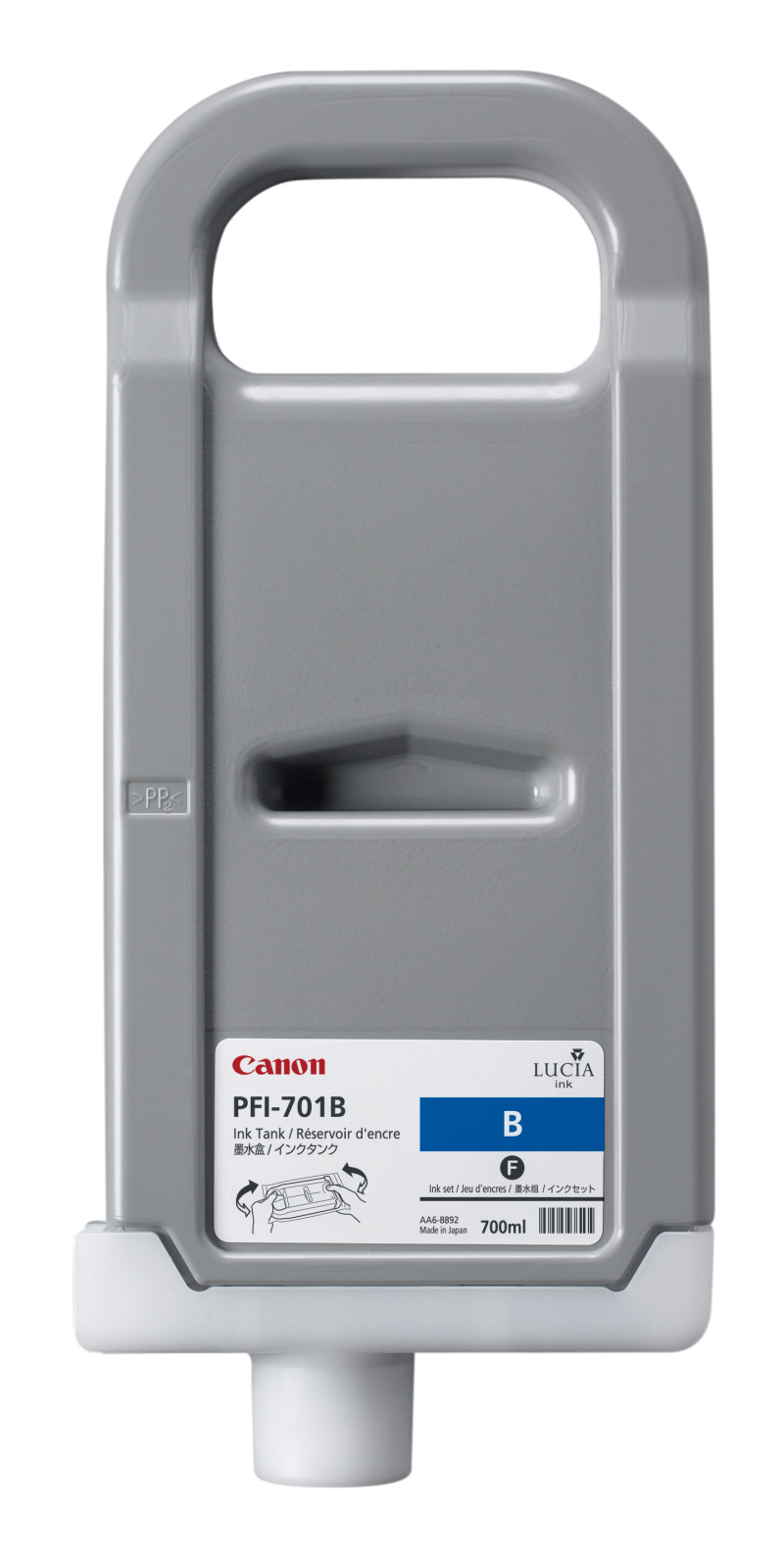 Чернильный картридж Canon PFI-701B, iPF8000S/8100/9000S/9100, синий, 700 ml