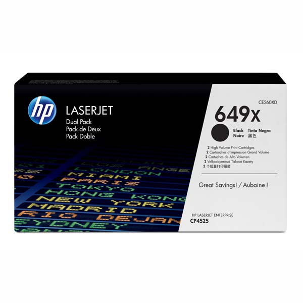Тонер-картридж HP набор из 2-х картриджей CLJCP4525 Black 17000 стр.