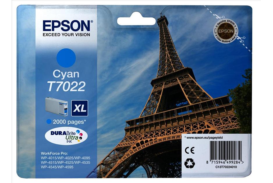 Чернильный картридж Epson WP4015DN/4525DNF, Cyan, 2000 стр.
