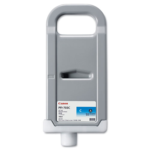 Чернильный картридж Canon PFI-703C, iPF810/iPF815/iPF820/iPF825, голубой, 700 мл
