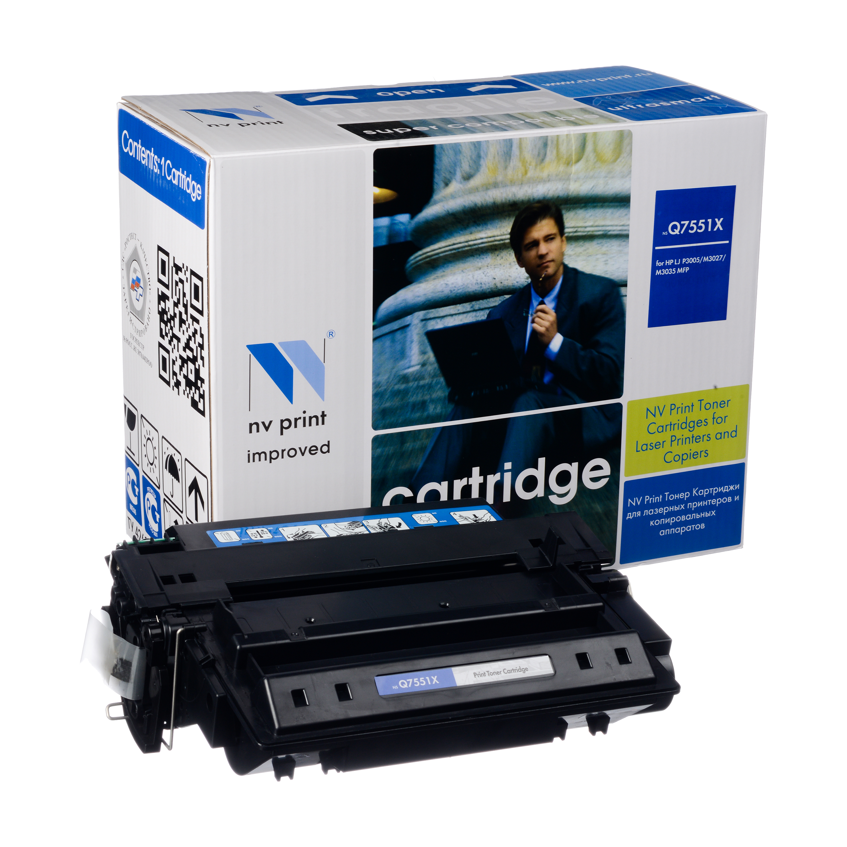 Картридж NVP совместимый HP Q7551X для LJ P3005/M3027/3035 (13000k)