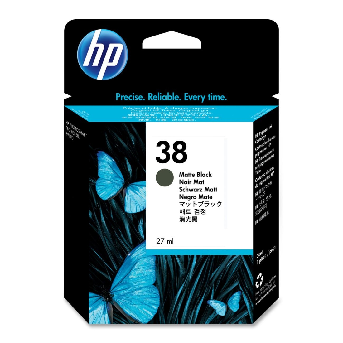 Чернильный картридж HP №38 PhotoSmart Pro B9180, матовый черный, 27мл