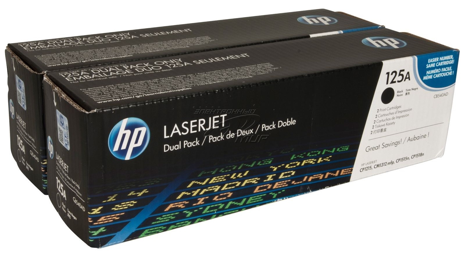 Тонер-картридж HP набор из 2-х картриджей CLJCP1215/ CP1515/CP1518 Black 2200 стр.
