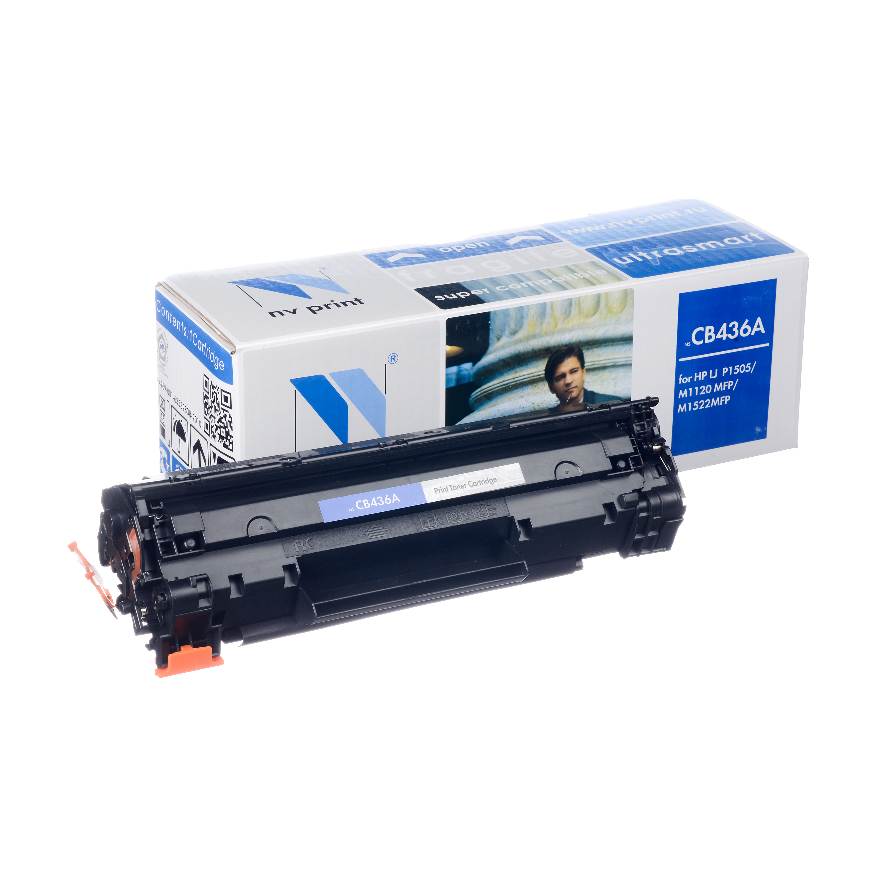 Картридж NVP совместимый HP CB436A BLACK для LJ P1505/1120/1522 (2000k)