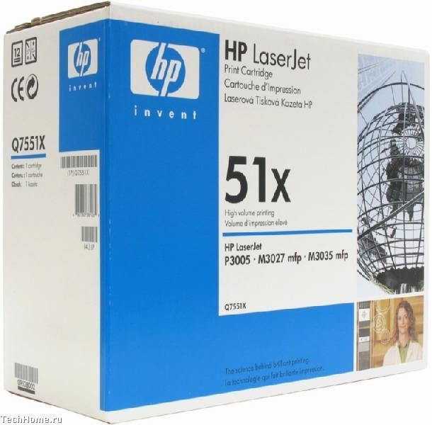Тонер-картридж HP 551X, LJ P3005/M3027MFP/M3035MFP, 13000 стр.