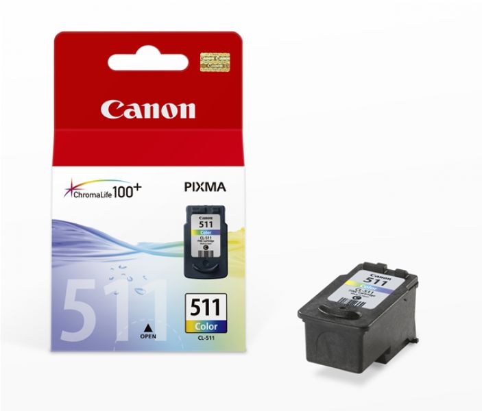 Чернильный картридж Canon CL511, PIXMA iP2700/MP240/260/270/480/490/495/MX340/360/320/410/420, Color