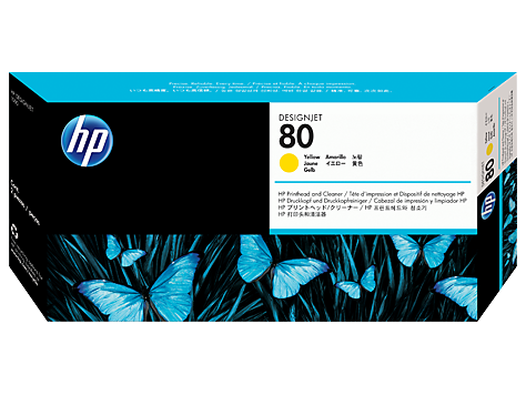 Печатающая головка HP No. 80, Designjet 1050c/c plus/1055cm/cm plus, Yellow