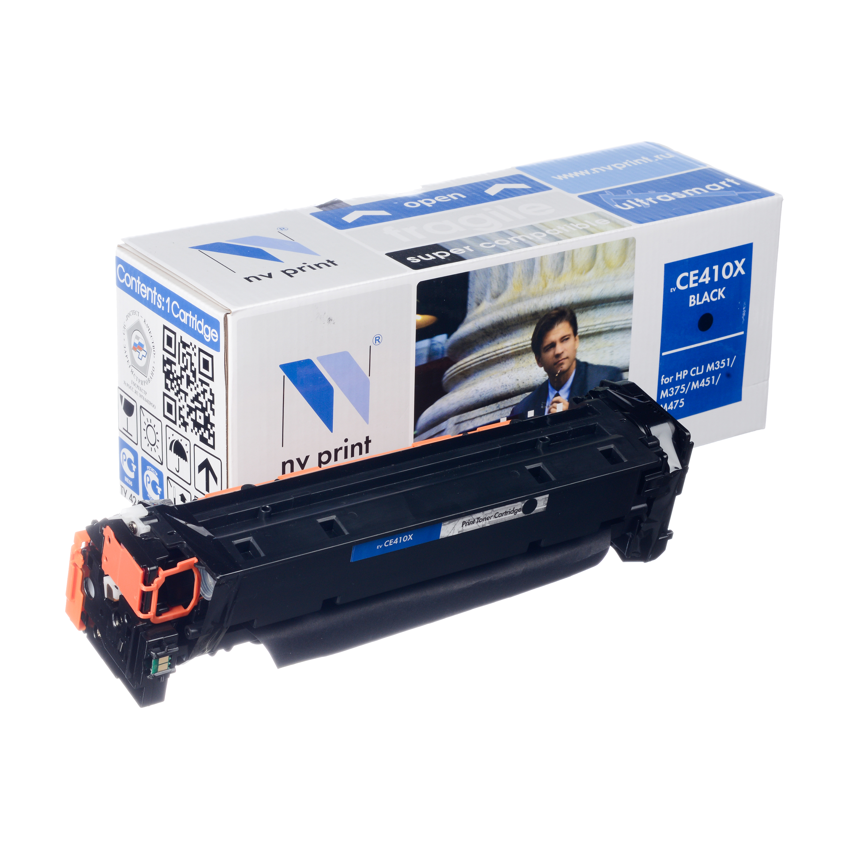 Картридж NVP совместимый HP CE410X  BLACK для CLJ Color M351/M375/M451/M475 (4000k)