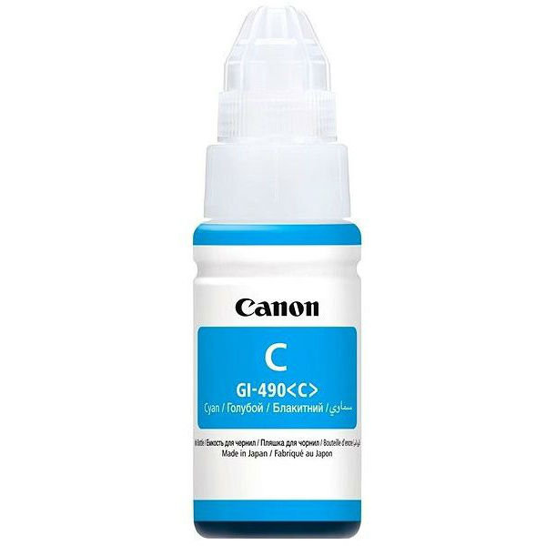 Чернила Canon GI-490 C Cyan (голубой) для PIXMA G1400/2400/3400