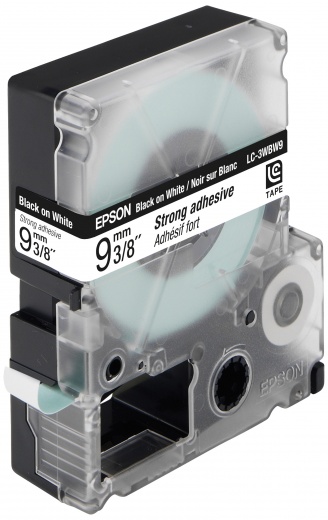 Термотрансферная лента Epson LC-3WBN9 повышенной прочности (лента-белая, текст-черный, 9мм, 9м)