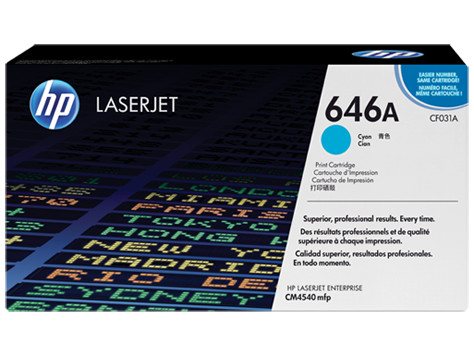 Тонер-картридж HP Color LaserJet CF031A для CM4540 MFP, голубой, 12500 стр.