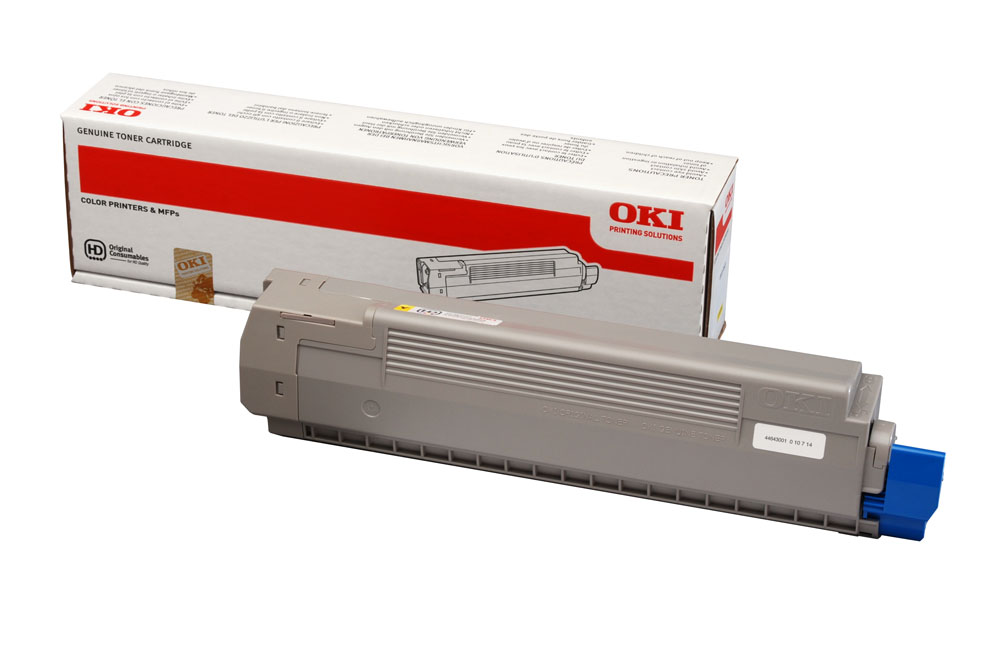Тонер-картридж Oki C801N/1821N Yellow, 7300 стр.