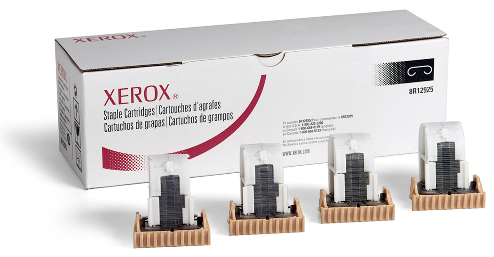 Скрепки для финишеров XEROX Color-C75/J75/550/560/800/1000/CopyCentre-C2128/C2636/DocuColor-240/242/250/252/260/Pro-700/770/phaser-7760/7800/WC7228, набор из 4-х шт., 4X5000скрепок