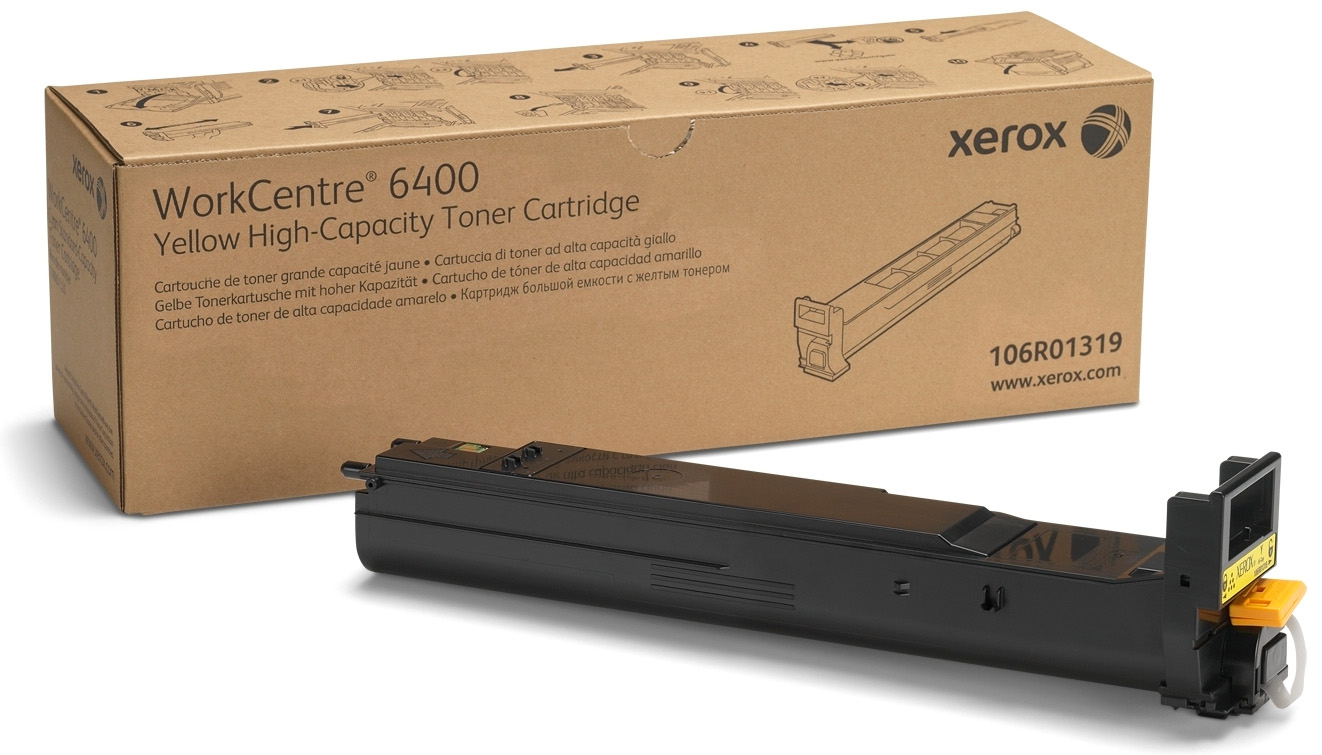 Тонер-картридж Xerox WC6400 желтый, 14000стр.