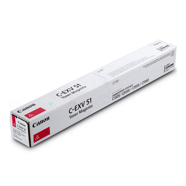 Тонер-картридж Canon C-EXV 51 для iR ADV C55xx, Magenta (пурпурный), 60000 страниц