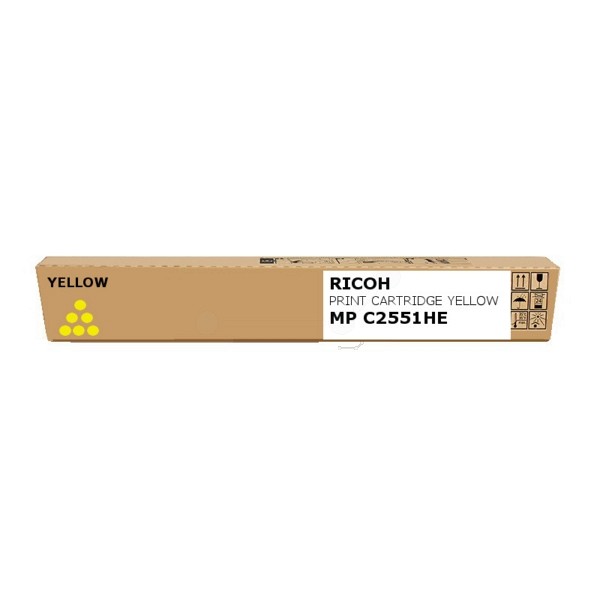 Тонер-картридж Ricoh для Aficio MP C2551HE, Yellow(желтый),9500 страниц