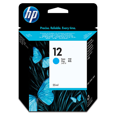 Чернильный картридж HP №12 InkJet 3000, голубой, 55 мл