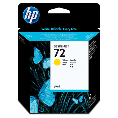 Чернильный картридж HP No. 72 Yellow, Designjet T1100/T610, 69ml