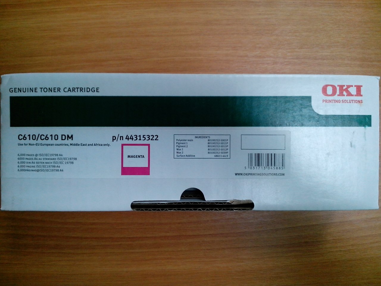 Тонер-картридж OKI C610 Magenta, 6000стр.